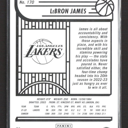 2022 Panini NBA Hoops LeBron James #170