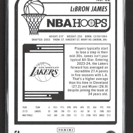 2023 Panini NBA Hoops LeBron James #52