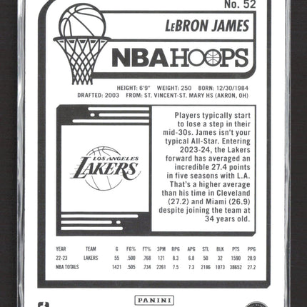 2023 Panini NBA Hoops Winter LeBron James #52