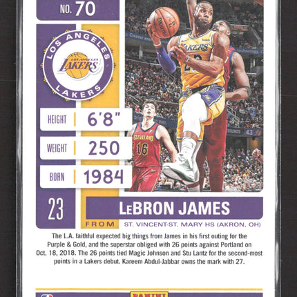 2019 Panini Contenders Basketball LeBron James #70 green