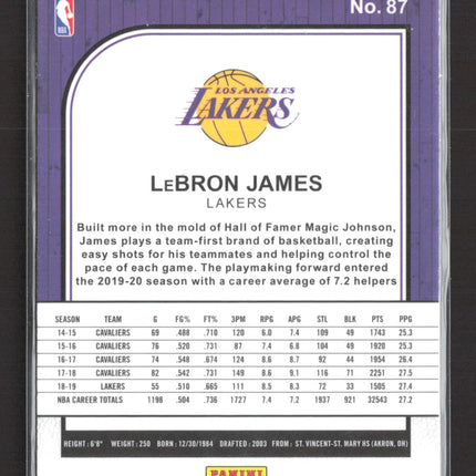 2020 Panini NBA Hoops Premium Stock LeBron James #87