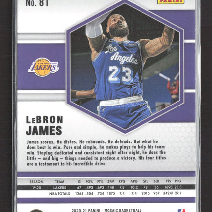 2021 Panini Mosaic LeBron James #81