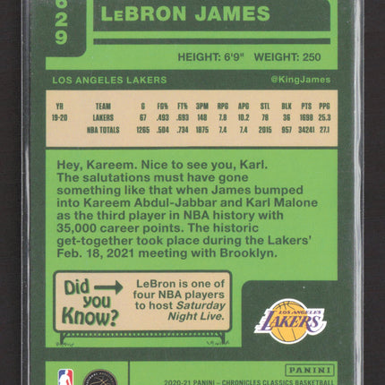 2021 Panini Chronicles Classics LeBron James #629