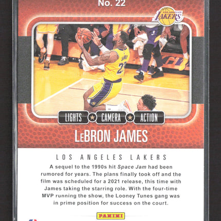 2020 Panini NBA Hoops Lights Camera Action LeBron James #22 Base