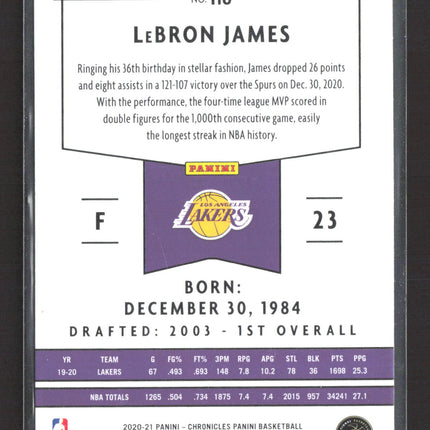 2021 Panini Chronicles Panini LeBron James #118