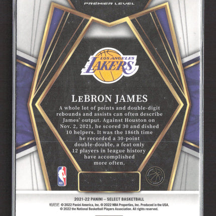 2022 Panini Select Basketball LeBron James #195 Premier Level