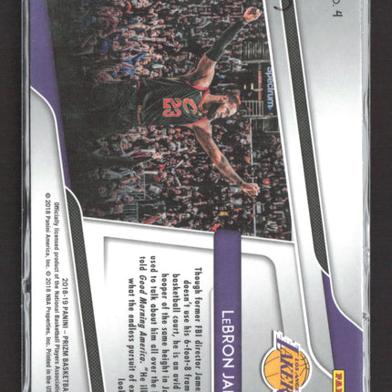 2018 Panini Prizm Get Hyped! LeBron James #4 Silver
