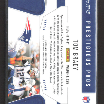 2020 Panini Prestige Prestigious Pros Tom Brady #PP-TB