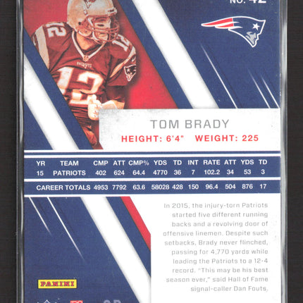 2016 Panini Absolute Football Tom Brady #42