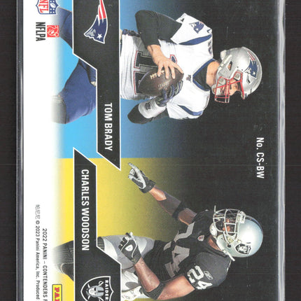 2023 Panini Contenders Football Charles Woodson Tom Brady #CS-BW