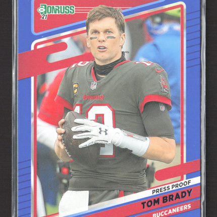2021 Panini Donruss Tom Brady #1 Press Proof Blue