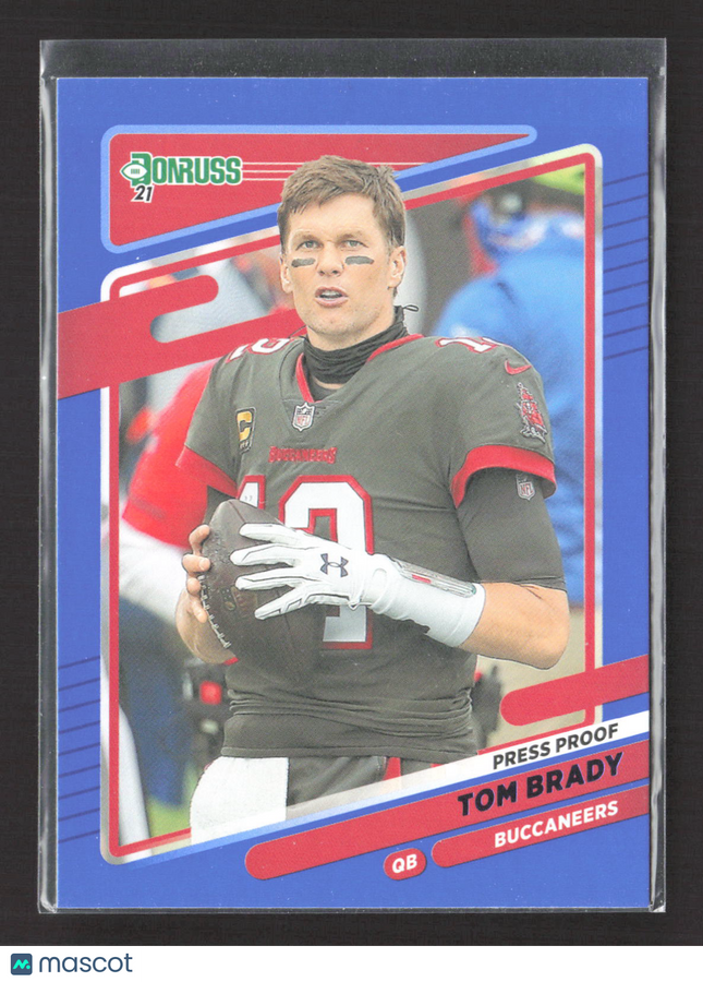 2021 Panini Donruss Tom Brady #1 Press Proof Blue