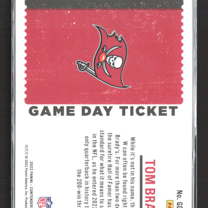 2023 Panini Contenders Game Day Ticket Tom Brady #GDT-TBR