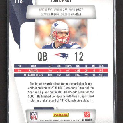 2010 Panini Prestige Tom Brady #118