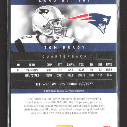 2012 Panini Prestige Tom Brady #107