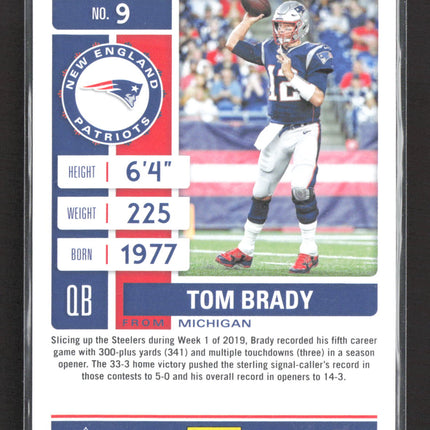 2019 Panini Contenders Football Tom Brady #9