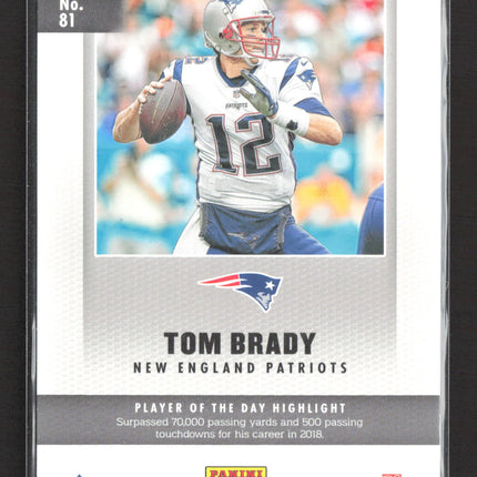 2019 Panini Player of the Day Tom Brady #81