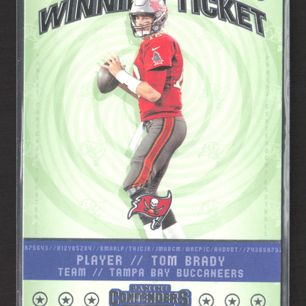 2020 Panini Contenders Winning Ticket Tom Brady #WT3 Green