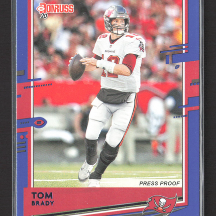 2020 Panini Donruss Tom Brady #230 Blue Press Proof