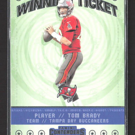 2020 Panini Contenders Football Winning Ticket Tom Brady #WT3 Green