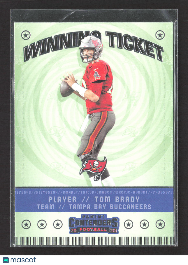 2020 Panini Contenders Football Winning Ticket Tom Brady #WT3 Green