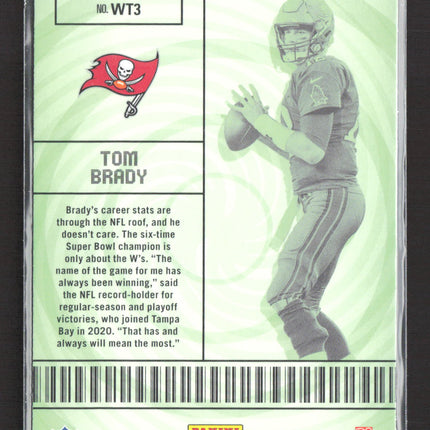 2020 Panini Contenders Football Winning Ticket Tom Brady #WT3 Green