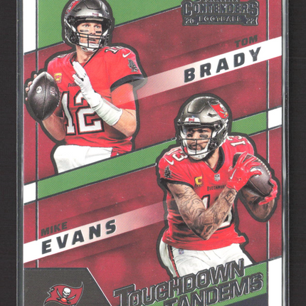 2023 Panini Contenders Football Touchdown Tandems Mike Evans Tom Brady #TDT-TB