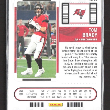 2023 Panini Contenders Football Tom Brady #93 Season Ticket