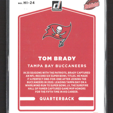 2021 Panini Donruss Highlights Tom Brady #HI-24