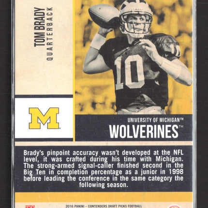 2016 Panini Contenders Draft Picks Old School Colors Tom Brady #25