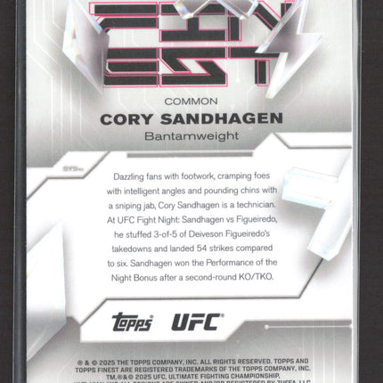 2025 Topps Finest UFC Cory Sandhagen #31 X-Fractor 32/99