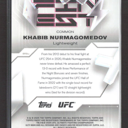 2025 Topps Finest UFC Khabib Nurmagomedov #33 Refractor 16/25