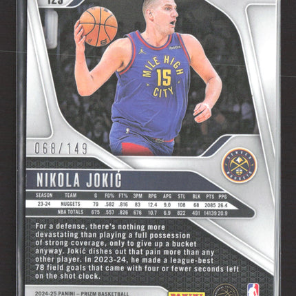 2024 Panini Prizm Mosaic Nikola Jokic #129 Purple Ice 068/149