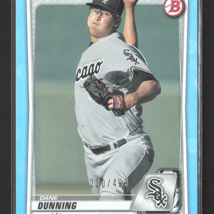 2020 Bowman Dane Dunning #BP-92 Sky Blue /499