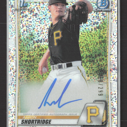 2020 Bowman Chrome Aaron Shortridge #CPA-ASH Speckle Refractor Auto /299