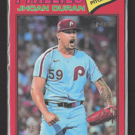 2024 Topps Heritage Jhoan Duran #14 Red Border /5