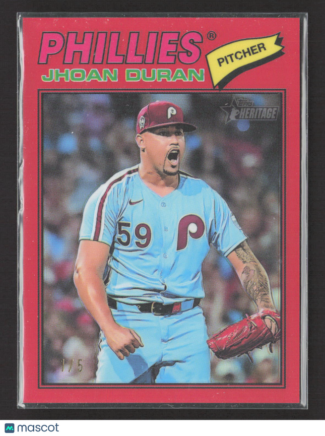 2024 Topps Heritage Jhoan Duran #14 Red Border /5