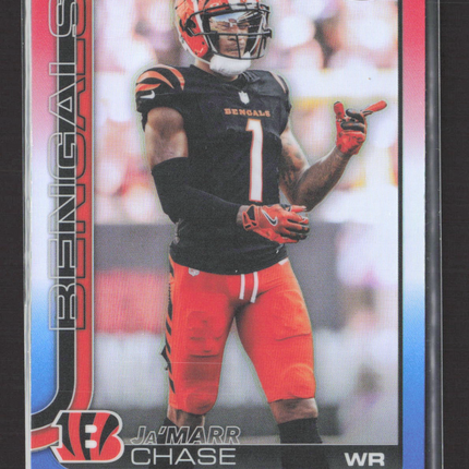 2025 Topps Chrome Ja'Marr Chase #58 Red White Blue Refractor