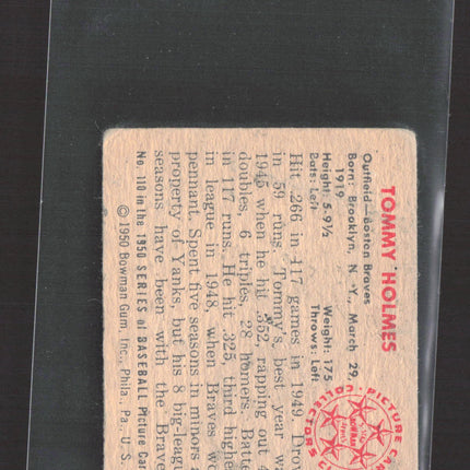 1950 Bowman Tommy Holmes #110