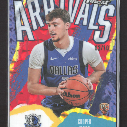2026 Topps Finest Arrivals Cooper Flagg #A-1 RC 03/10 Red Geometric Refractor