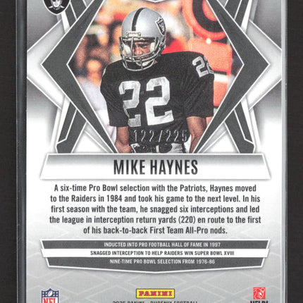 2025 Panini Phoenix Football Mike Haynes #47 Teal Prizm 122/225