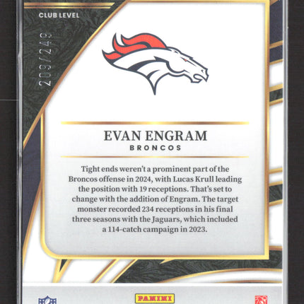 2026 Panini Select Prizm Evan Engram #210 Club Level 209/249