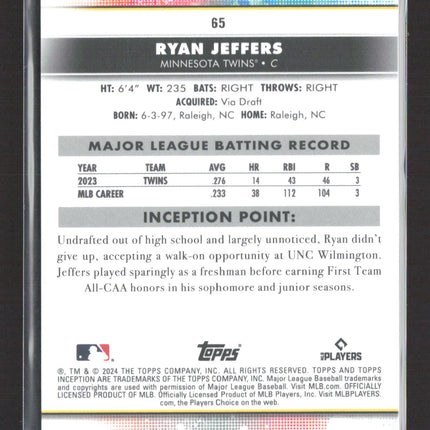 2024 Topps Inception Ryan Jeffers #65