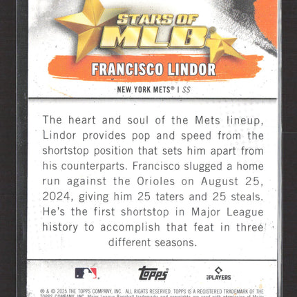 2025 Topps Stars of MLB Francisco Lindor #SMLB-11