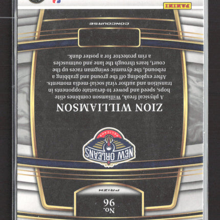 2022 Panini Select Prizm Zion Williamson #96 Blue Prizm