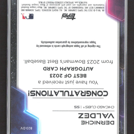 2023 Topps Bowman's Best Derniche Valdez #B23-DV Auto
