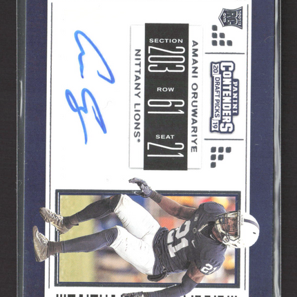 2019 Panini Contenders Draft Picks Amani Oruwariye #187 College Ticket Auto