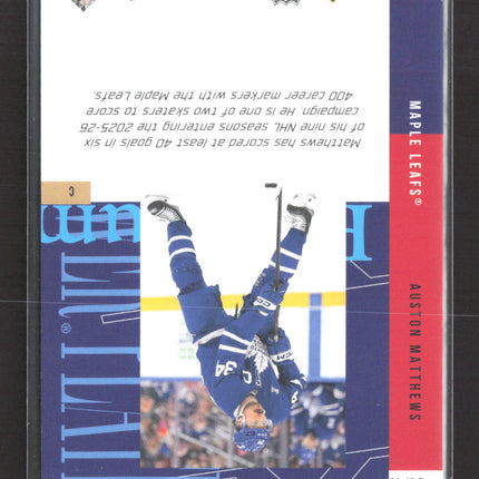 2026 Upper Deck Platinum Power Auston Matthews #2