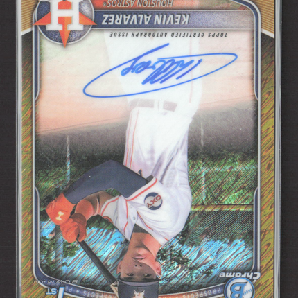2025 Bowman Chrome Kevin Alvarez #CPA-KA Gold Shimmer Auto /50 1st Bowman