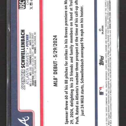 2025 Topps Chrome Update Spencer Schwellenbach #USC132 Prism Refractor RC